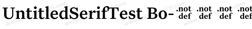 UntitledSerifTest Bo字体转换
